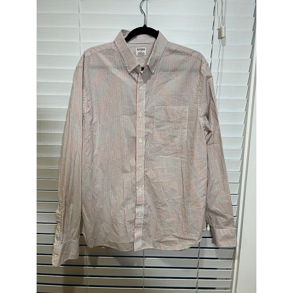Bonobos Slim Fit Long Sleeve Button Up Shirt -‎ Size L